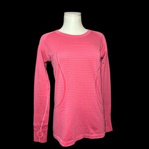 Lululemon Swiftly Tech Long-sleeve shirt 2.0 waist length in Desert Red